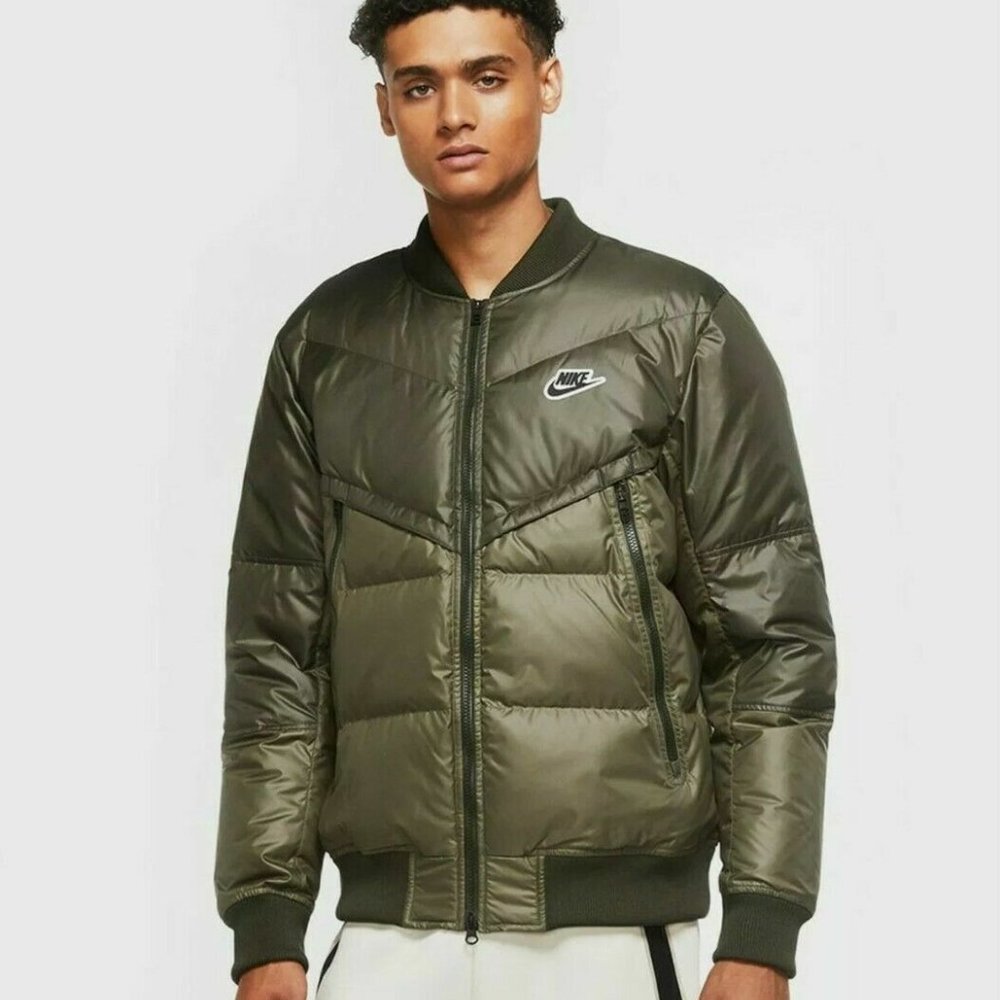 Nike Sportwear Down Fill Bomber Green Jacket